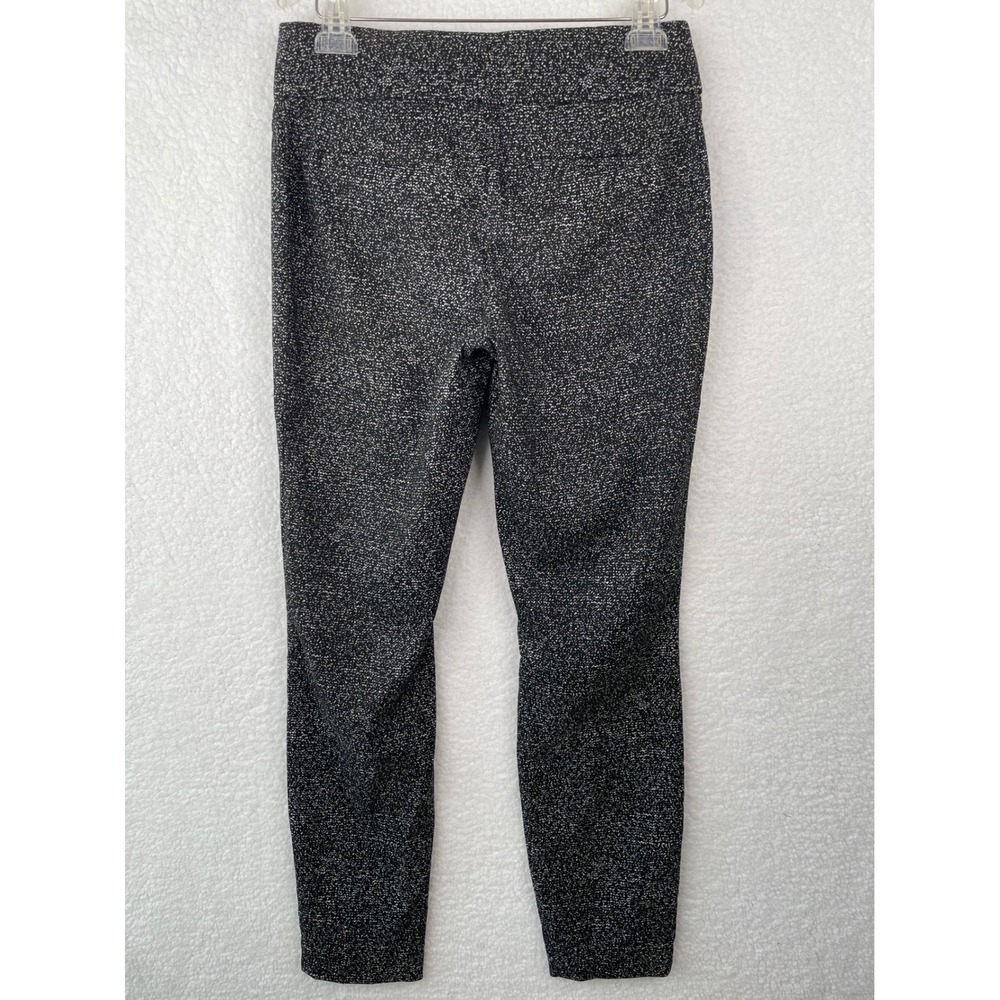 Apt 9 Brynn Women Salt and Pepper Textured Pull On Ankle Pant Size 8 Black White - Picture 3 of 9